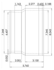 Fernco 1002-66 Flexible Coupling 6 inch Clay x PVC