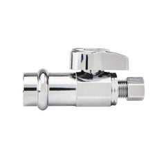 BrassCraft G2CP04XC1 1/2 x 1/4 in. Press x Compression Straight Supply Stop Valve in Chrome