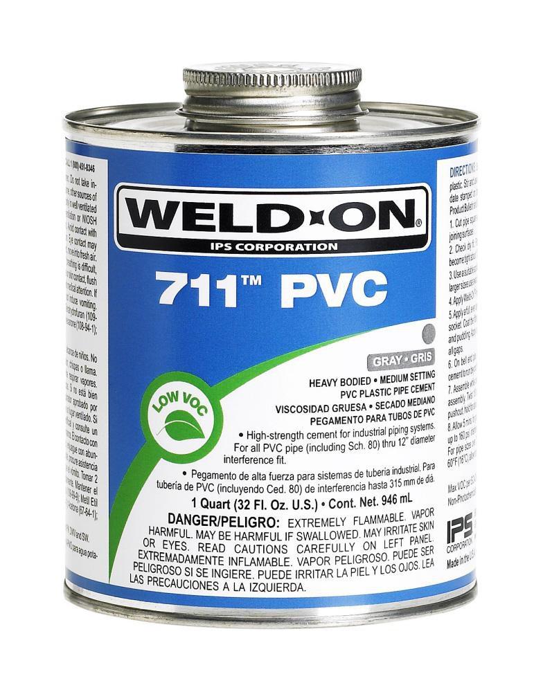 Weld-On 10119 711 32 oz. Medium Set PVC Grey Pipe Cement