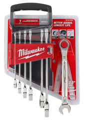 Milwaukee 48-22-9506 7PC Ratcheting Combination Wrench Set - Metric