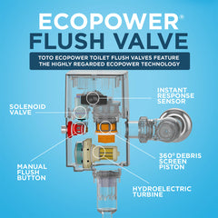 Toto TET6UB#CP Touchless 1.0 GPF Flushometer Valve with 24 Inch Vacuum Breaker Set