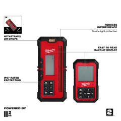 Milwaukee Tool 3704-21T M18 Red Exterior Dual Slope Rotary Laser Level Kit w Receiver Remote Grade Rod Tripod