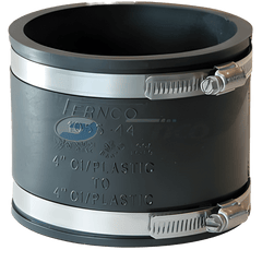 Fernco 1056-44 Flexible Pipe Coupling 4 in Nominal Cast Iron/Plastic