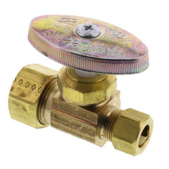 BrassCraft MPN OCR14X R 1/2 x 3/8 in Compression x OD Compression Knurled Oval Handle Straight Supply Stop Valve