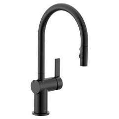 Moen 7622BL Cia Single-Handle Pull-Down Sprayer Kitchen Faucet with Power Boost in Matte Black