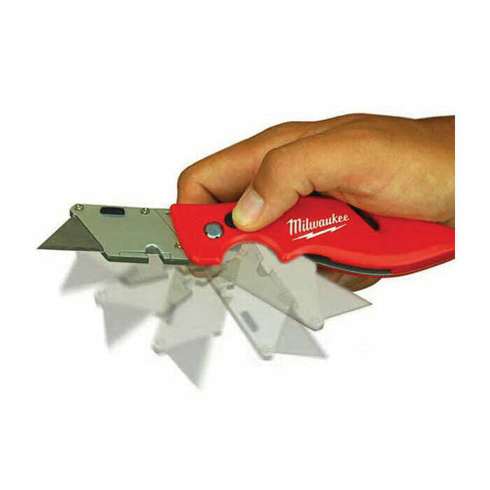 MILWAUKEE Milwaukee 48-22-1901 Flip Utility Knife 2 in Blade Length 7-1/4 in Overall Length 5 Blades Included