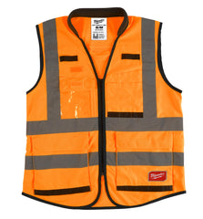 Milwaukee 48-73-5051 High Visibility Orange Performance Safety Vest - S/M