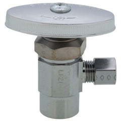 BrassCraft R09XC Multi-Turn Water Stop, Angle Valve, 1/2 inch Nominal Sweat x 1/4 inch OD Compression