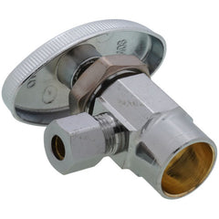 BrassCraft R09XC Multi-Turn Water Stop, Angle Valve, 1/2 inch Nominal Sweat x 1/4 inch OD Compression