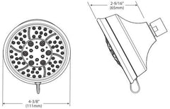 Moen 3638EP Chrome four-function 4-3/8 diameter spray head eco-performance