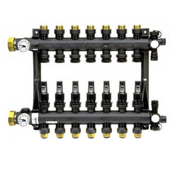 Uponor A2670701 EP Heating 7-Loop Manifold Assy With Flow Meter