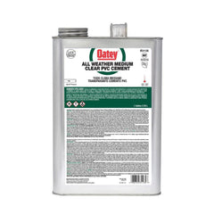 Oatey 31135 All Weather Low VOC Medium Body PVC Cement, 1 gal Container, Clear