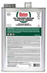 Oatey 31135 All Weather Low VOC Medium Body PVC Cement, 1 gal Container, Clear