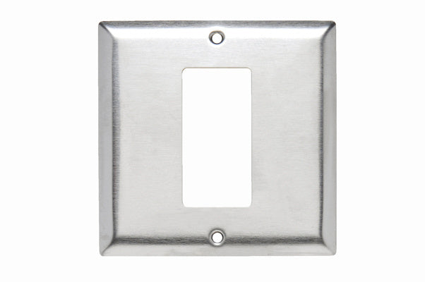 Legrand SS746 Pass & Seymour Standard Wallplate 2 Gangs Stainless Steel