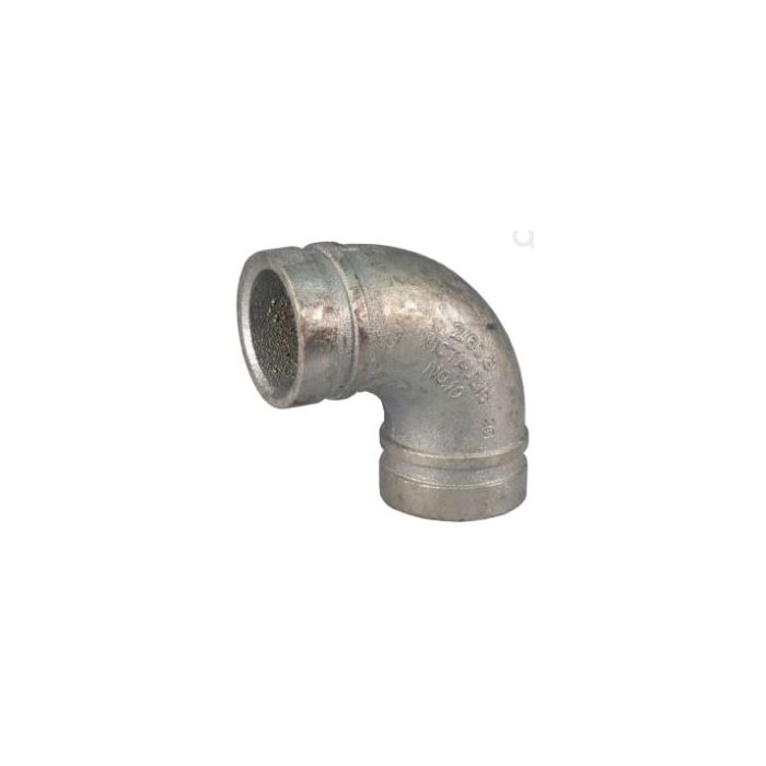 Victaulic F100010G00 Model 10 Hot-Dipped Galvanized Ductile Iron Standard Radius 90 deg Elbow