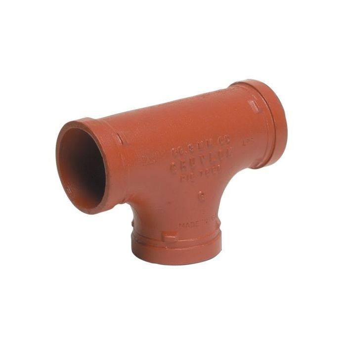 Anvil 390016947 FIG 7060 Pipe Tee, 8 in, Grooved, Ductile Iron, Rust Inhibiting Paint, Domestic