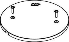 Legrand RC3APTCBK Wiremold RC3 Multi-Service Assembled Poke-Thru Device Abandonment Plate