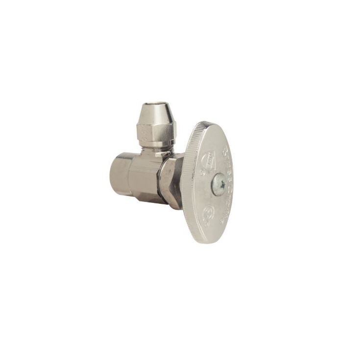 BrassCraft FR19XR Multi-Turn Water Stop, Angle Valve, 1/2 inch Nominal Sweat x 3/8 inch OD Flare