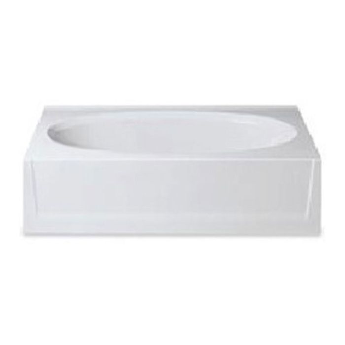 Aquatic 2603OSNR-WH Everyday 60 x 36 Soaker Alcove Bathtub with Right Drain