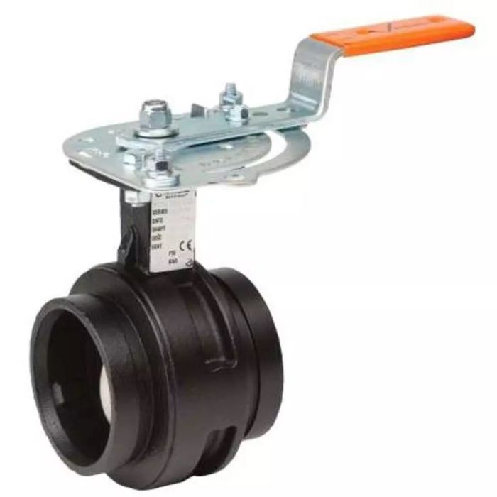 Victaulic V050761ST2 Vic-300 MasterSeal 5 in. Ductile Iron Grooved Nitrile T-Handle Butterfly Valve