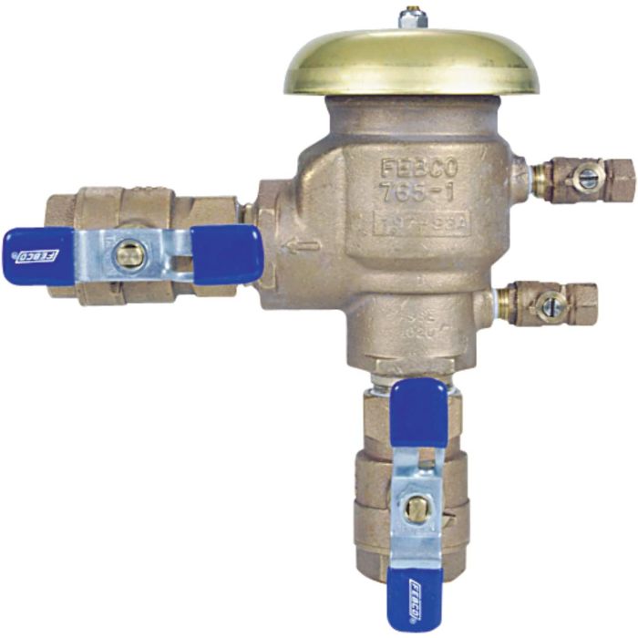 Febco 765CBV Backflow Preventer Pressure Vacuum Breaker with Quarter Turn Shutoff, 1/2 Inch