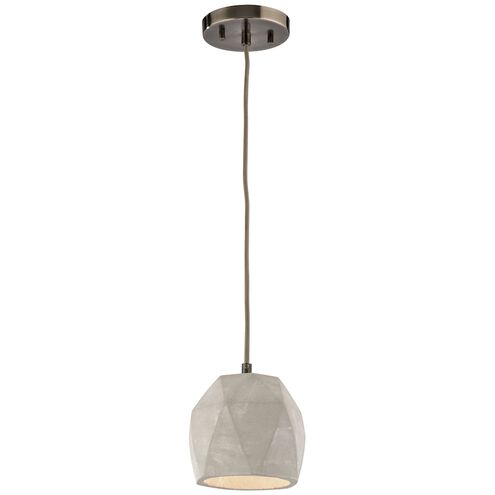 ELK Group International 45330/1 Urban 1-Light Mini Pendant In Black Nickel With Natural Concrete Shade