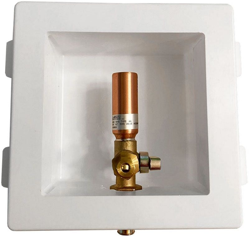 LSP OB-818-LL Icemaker Box White Pex Valve With Water Hammer Arrester Assembled