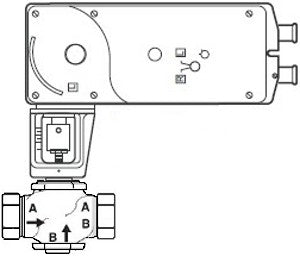 Schneider Electric VS-7263-593-4-09 SmartX Globe Valve Assembly 1-1/4 in 2-way MS51-7203 Spring Return Proportional Actuator