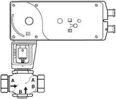 Schneider Electric VS-7263-593-4-09 SmartX Globe Valve Assembly 1-1/4 in 2-way MS51-7203 Spring Return Proportional Actuator