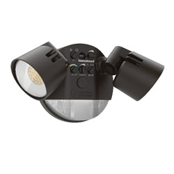 Lithonia Lighting HGX-LED-2RH-ALO-SWW2-120-PIR-DDB-M2 2-Light LED Floodlight w/ Motion Sensor, Adjustable Lumens, 3000K/4000K/5000K Switchable CCT