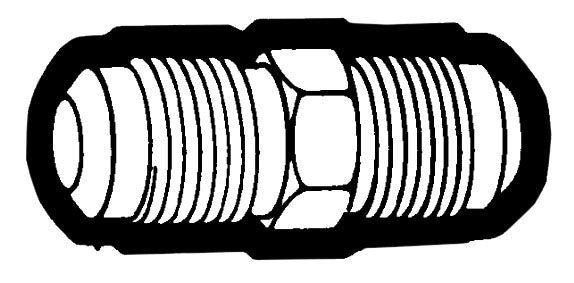 Holyoke Fittings 542-6 3/8 x 3/8 Flare x Flare Space Heater Style Straight Union