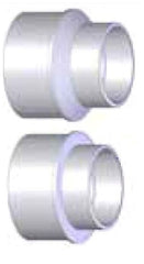 NAPCO P1220 8 x 6 Spigot x Hub SDR 35 PVC Concentric Reducing Sewer and Drain Bushing