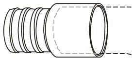 BMI 39905 3/4 x 3/4, PEX x Soldered, 100 PSI, Lead-Free, DZR Brass, Straight, Adapter