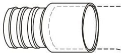 BMI 39904 1/2 x 1/2 PEX x Soldered 100 PSI Lead-Free DZR Brass Straight Adapter