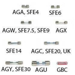 Littelfuse SFE07.5 Automotive SFE Glass Fuse 7.5 A