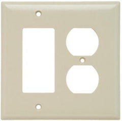 Legrand SPJ826-I Pass & Seymour Ivory 2-Gang 1 Duplex Receptacle and 1 Decorator Combination Openings