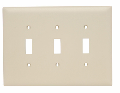 Legrand SPJ3-I Pass & Seymour 3-Gang Toggle Wallplate