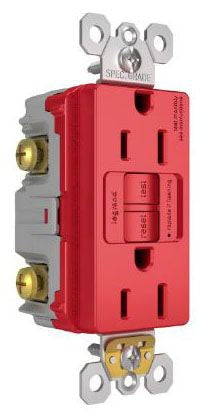 Legrand-Pass & Seymour 1597-RED 15A 125V Self-Test GFCI Red