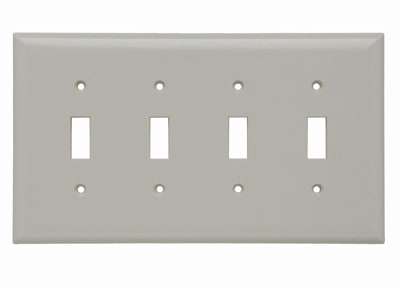 Legrand SPJ4-LA Pass & Seymour 4-Gang 4-Toggle Light Almond Replacement MPN