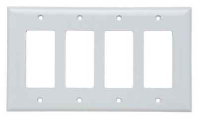 Legrand-Pass & Seymour SPJ264-W Smooth Wall Plate Junior-Jumbo 4gang Decorator White