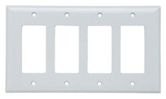 Legrand-Pass & Seymour SPJ264-W Smooth Wall Plate Junior-Jumbo 4gang Decorator White