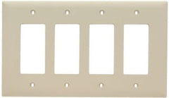 Legrand TPJ264-I Pass & Seymour Jumbo Wall Plate 4 Gang Ivory