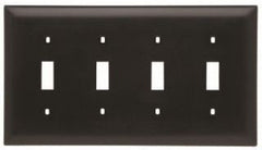 Legrand TP4-BK Trademaster Plate 4gang 4toggle Black