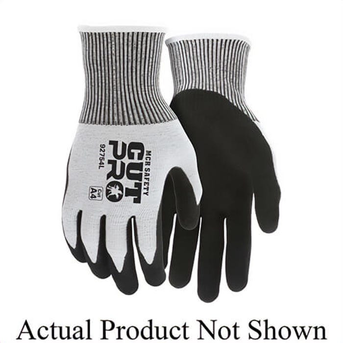 MCR Safety 92754M Cut Pro Work Gloves M Sandy Nitrile Foam Coating A4 92754M