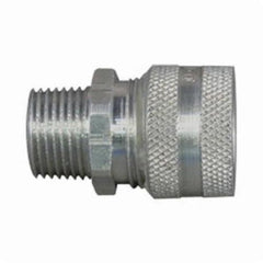 Emerson CG-1250 CG Series Strain Relief Straight Cord Connector, 1/2 in Trade, 1/8 to 3/16 in Cable Openings, Aluminum, Natural