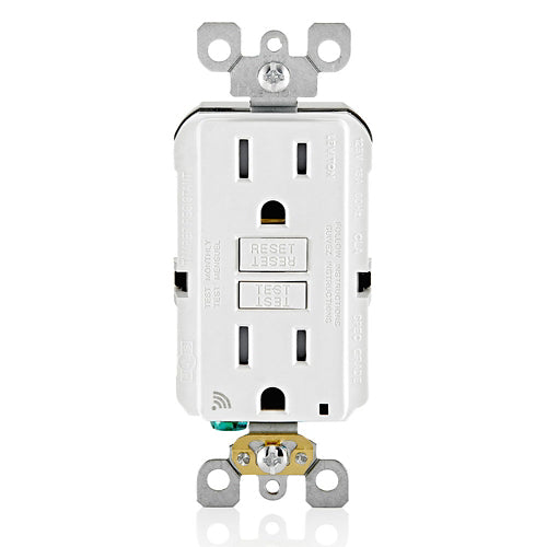 Leviton D2GF1-KW Smart GFCI Outlet 15A Outlet 20A Feed-Through 125V 60HZ