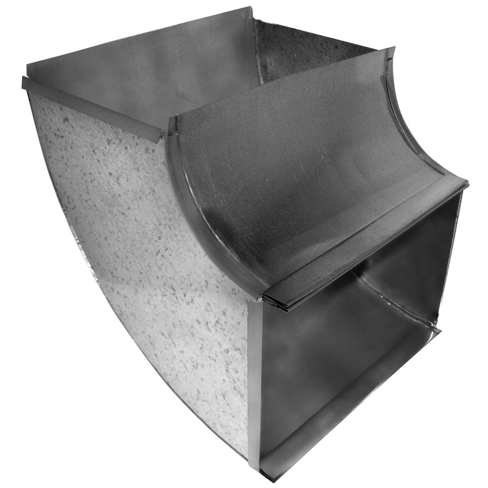 Southwark 16S2010 Shortway Vertical Elbow, 20 x 10 in, Square/Throat, 90 deg, Hot Dipped Galvanized