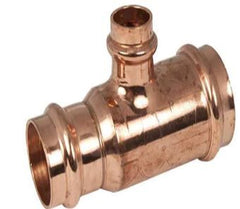 Apollo 10077801 1-1/2 x 1-1/4 x 3/4 in. Press Reducing C12200 Copper Tee with EPDM O-ring and Silicone Lubrication