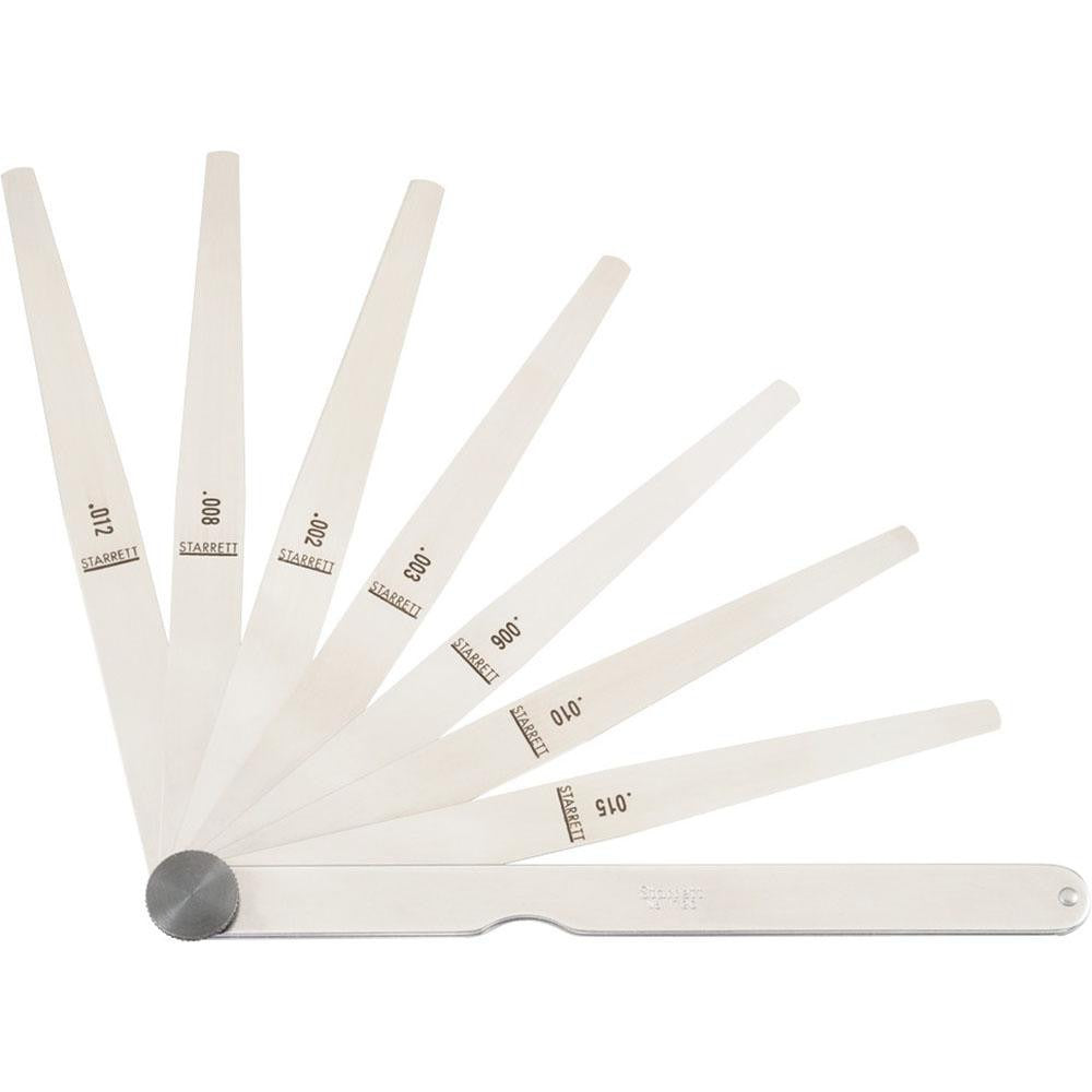 STARRETT Starrett 50652 Tapered Feeler Gage Set 8 Piece