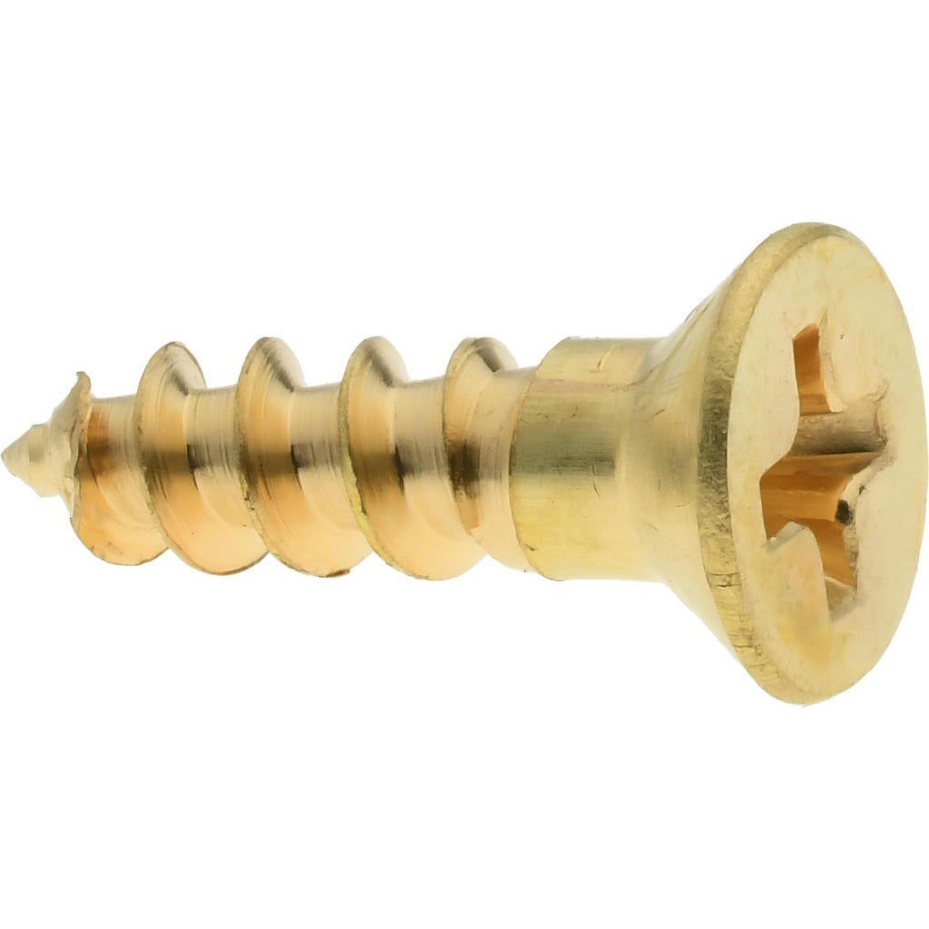 VALUE COLLECTION Value Collection R63260244 Flat Head Wood Screw No 8 Brass